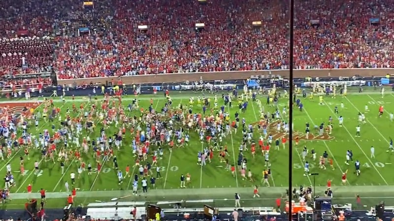 Ole Miss fined 100K for fans rushing field after win against LSU