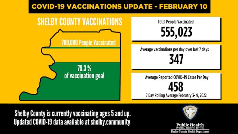 Shelby County COVID-19 numbers - Feb. 10