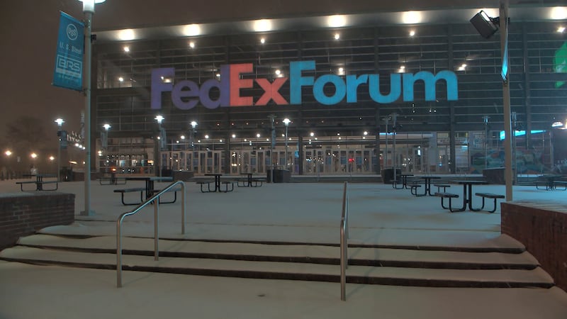 FedExForum in the snow