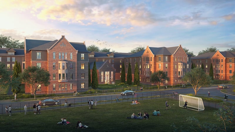 rendering of the planned Park Avenue campus housing at the University of Memphis.