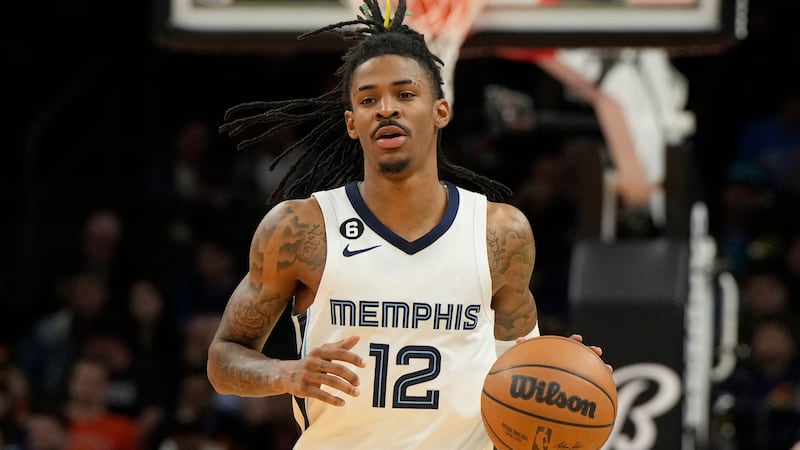 Memphis Grizzlies guard Ja Morant (12) during the first half of an NBA basketball game against...