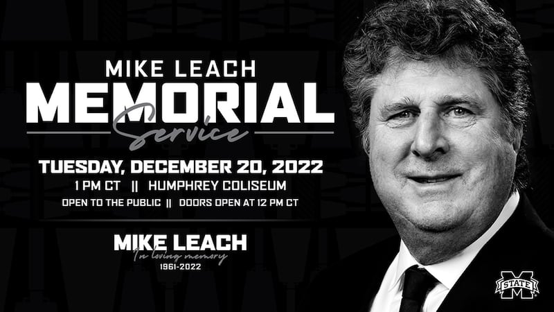 Mississippi State holds public memorial service for Coach Mike Leach