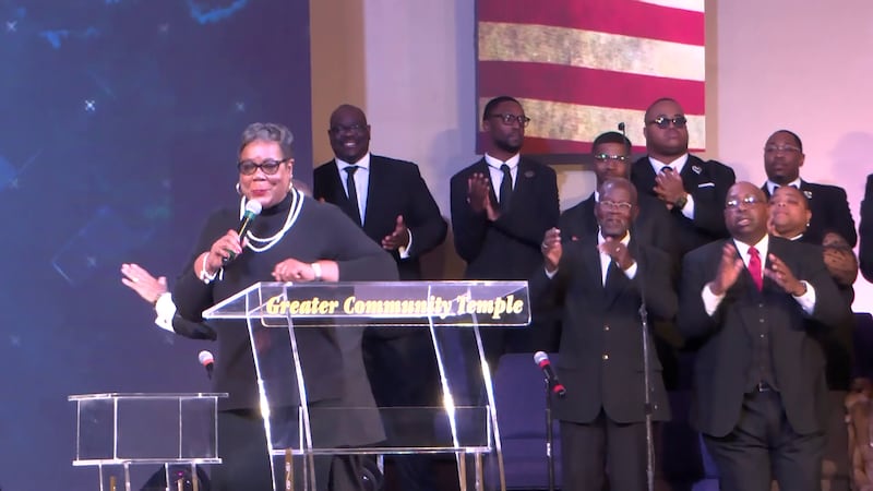 The celebration at Greater Community Temple