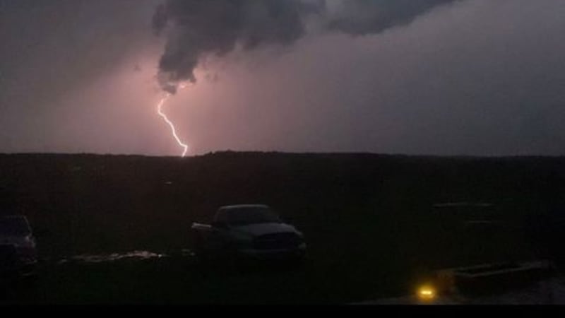 This photo captured one of thousands of lightning strikes that East Texans saw on Tuesday night.