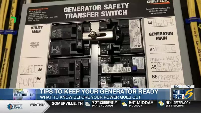 Bottom Line: Tips to keep your generator ready