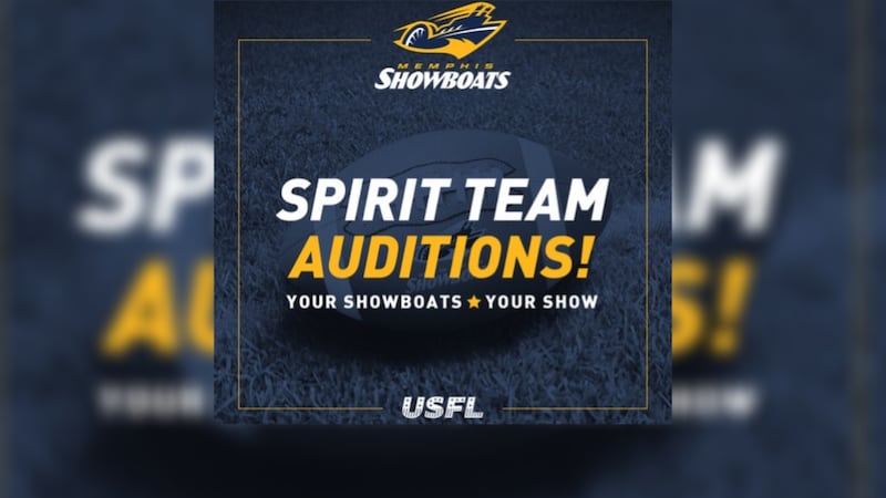 The Memphis Showboats will be holding auditions for their spirit team on March 13 and 14...
