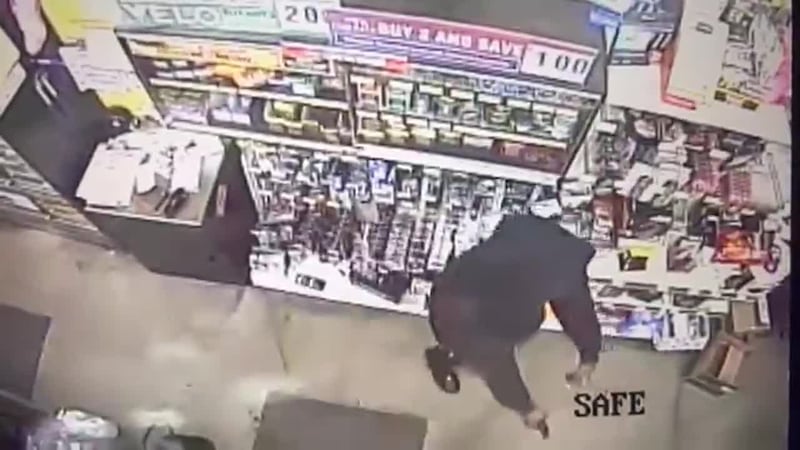 Surveillence of the Dollar General robbery suspect