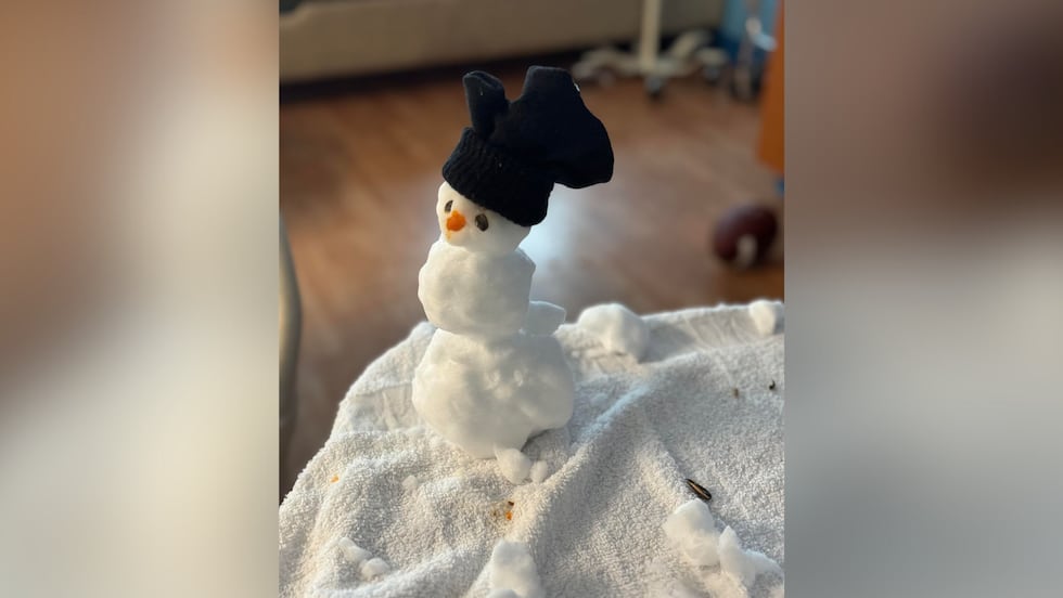 Young patient surprised with snow